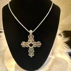 BRIGHTON RETIRED ENDLESS LOVE CROSS NECKLACE